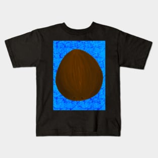 Coconut on water tropical digital illustration Kids T-Shirt